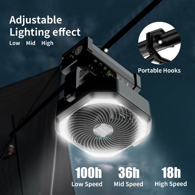 Φανατικός Socool 20000mAh Εναιωρητικός ανεμιστήρας γραφείου Απομακρυσμένο χειριστήριο με φως LED επαναφορτιζόμενο