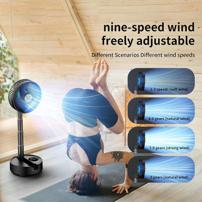 Socool Fan 20000mAh Φορητός ανεμιστήρας ρυθμιζόμενος αναδιπλούμενος ανεμιστήρας τραπεζιού Super Quiet 9 επίπεδα ταχύτητας τηλεχειρισμός εσωτερικό / εξωτερικό κάμπινγκ