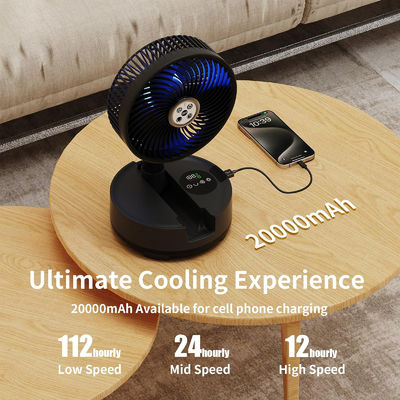 Socool Fan 20000mAh Super Wind Portable Fan Απομακρυσμένος έλεγχος εσωτερικός και εξωτερικός ανεμιστήρας κατασκήνωσης ανεμιστήρας τεντωτής ρύθμιση 9η ταχύτητα 8h χρονολόγηση USB παροχή ηλεκτρικής ενέργειας έκτακτης ανάγκης αναδιπλούμενος ανεμιστήρας