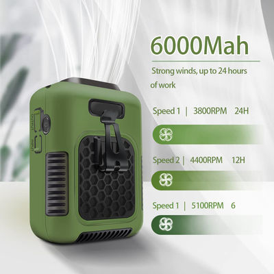 Φανατικός Socool 6000mAh Μείνετε δροσεροί εν κινήσει με τον επαναφορτιζόμενο ανεμιστήρα μας σε πράσινο πορτοκαλί γκρι πηγή ενέργειας τύπου-c