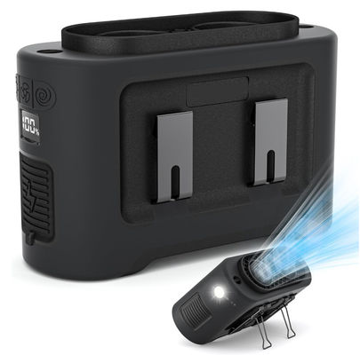Socool Fan 14500mAh Φορητός επαναφορτιζόμενος ανεμιστήρας με ABS Σώμα Σιλικόνιο σακάκι Μαγγανικό χάλυβα Αγκράφα και στήριγμα 4 επίπεδα ταχύτητας Clip Waist ανεμιστήρας