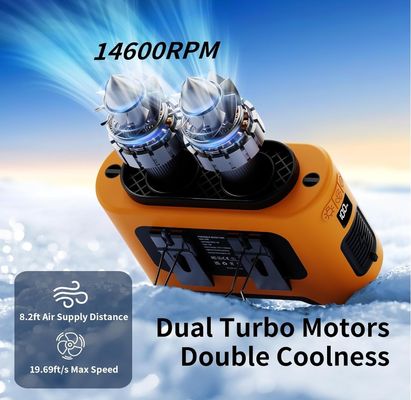 Socool Fan 14500mAh Clip Waist Fan Πορτοκαλί Μαύρο Ρυθμίσιμος κινητός ανεμιστήρας τύπου-C Πηγή ρεύματος για φορητή λύση ψύξης Εξωτερικός ανεμιστήρας τρίποδου